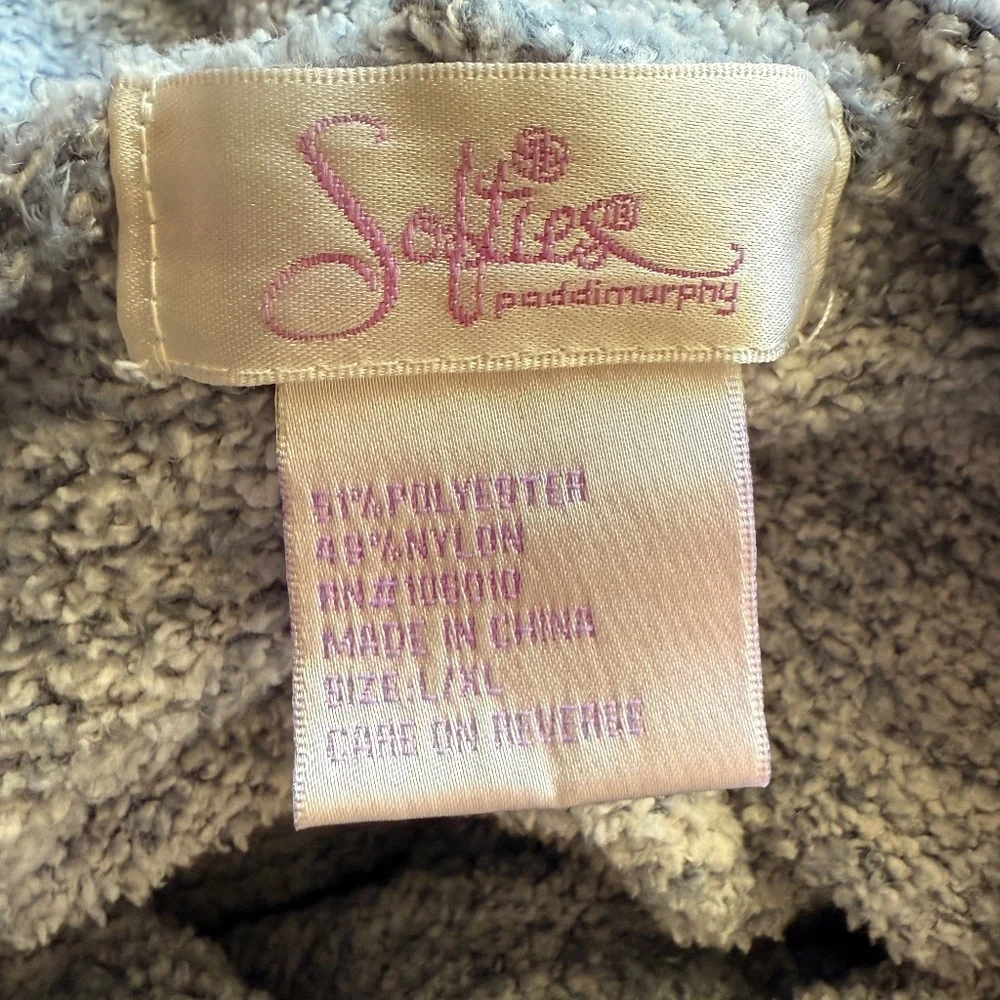 Softies by Paddi Murphy Hooded Marshmallow Lounger – Size L/XL – Light Blue - Picture 2 of 5